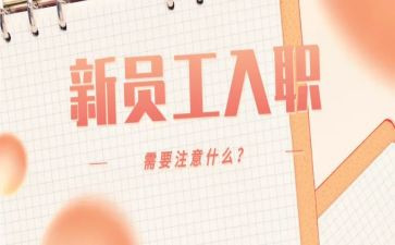 新入职的工作总结和计划5篇